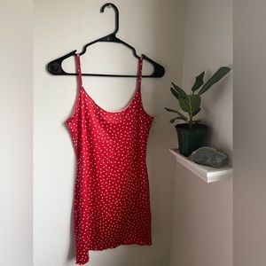 Shein heart polka dot dress valentine’s day holiday little red dress christmas